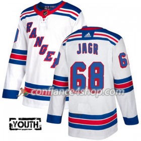 Adidas Maillot de Hockey New York Rangers Jaromir Jagr 68 2017-2018 Blanc Authentic - Enfant